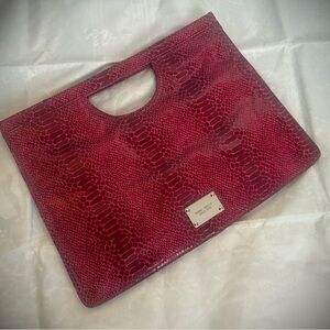 Nine West GUC Burgundy Snakeskin Clutch